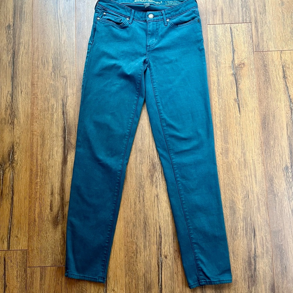 Eddie Bauer Women's Deep Green Straight Leg Jeans